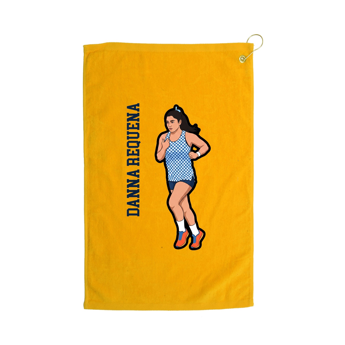 Golf Towel — Name Vertical in Gold