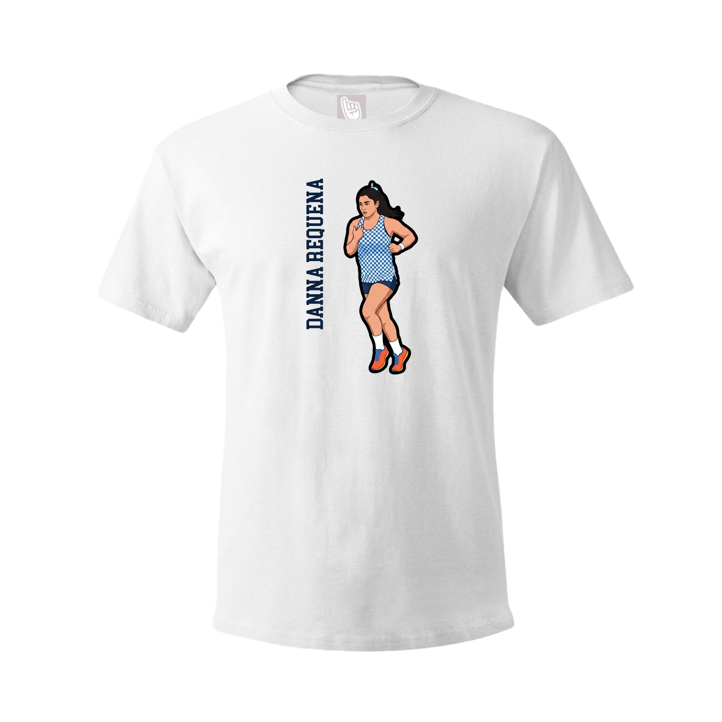 Tee — Name Vertical in White