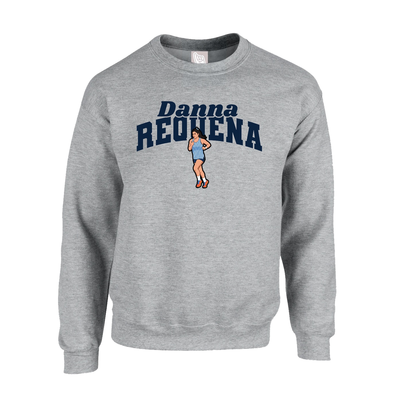 Fleece Crew — Signature Arch in Grey