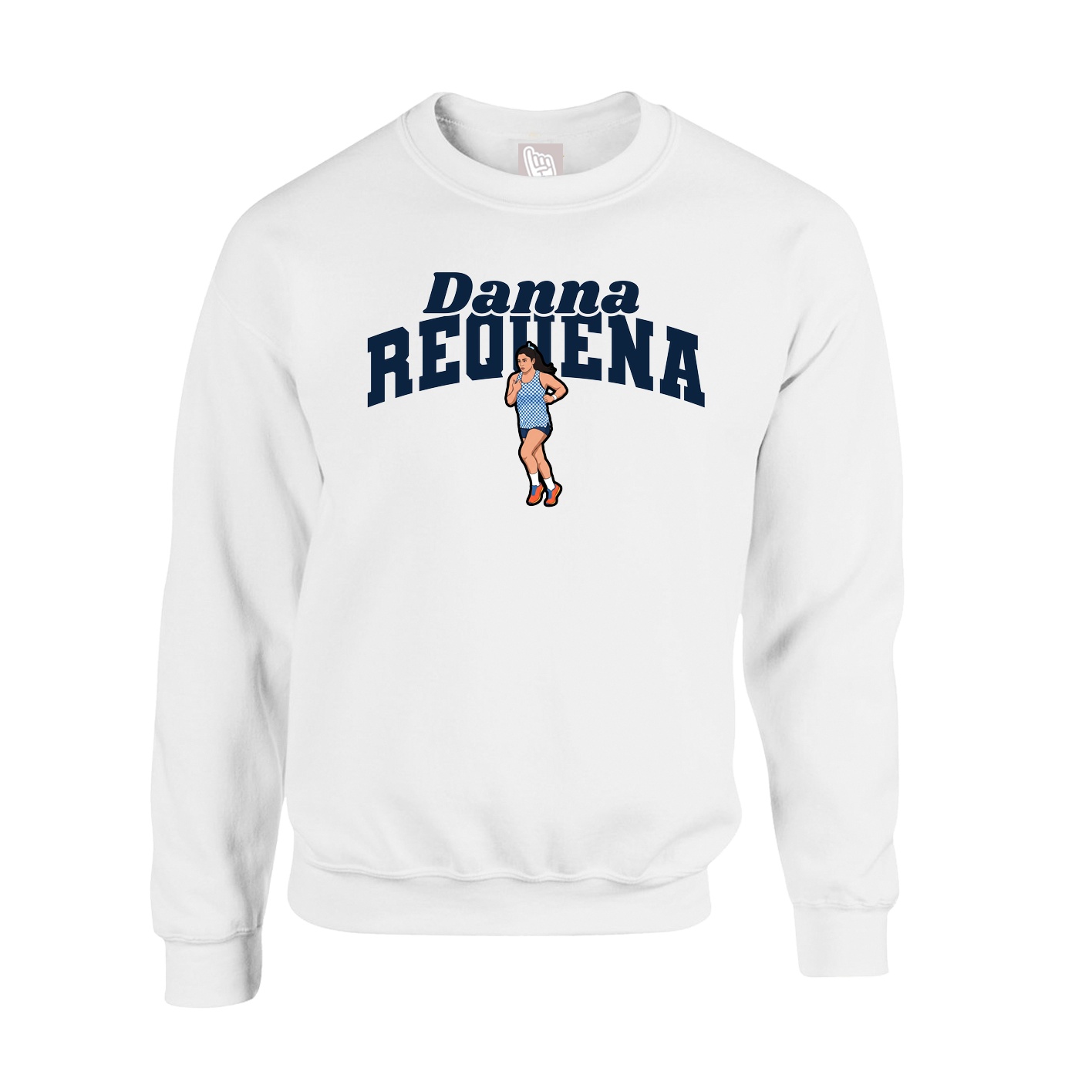 Fleece Crew — Signature Arch in White