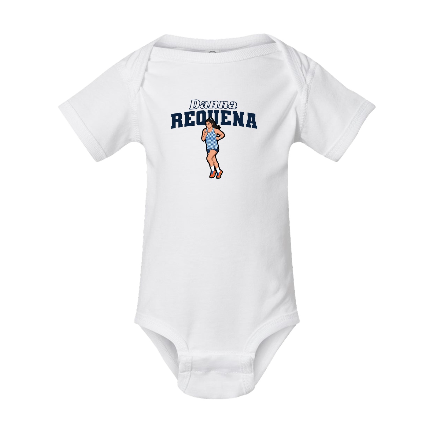 Baby Onesie — Name Arch in White