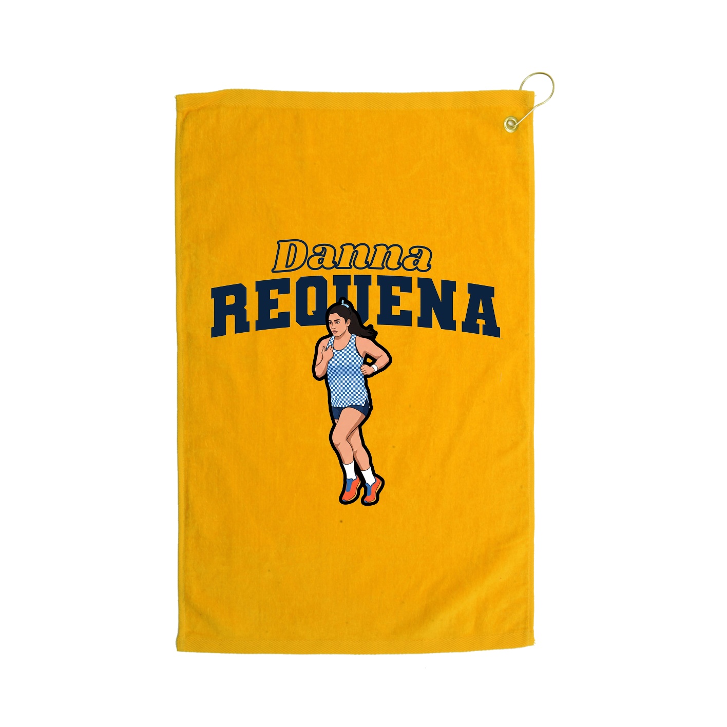 Golf Towel — Name Arch in Gold