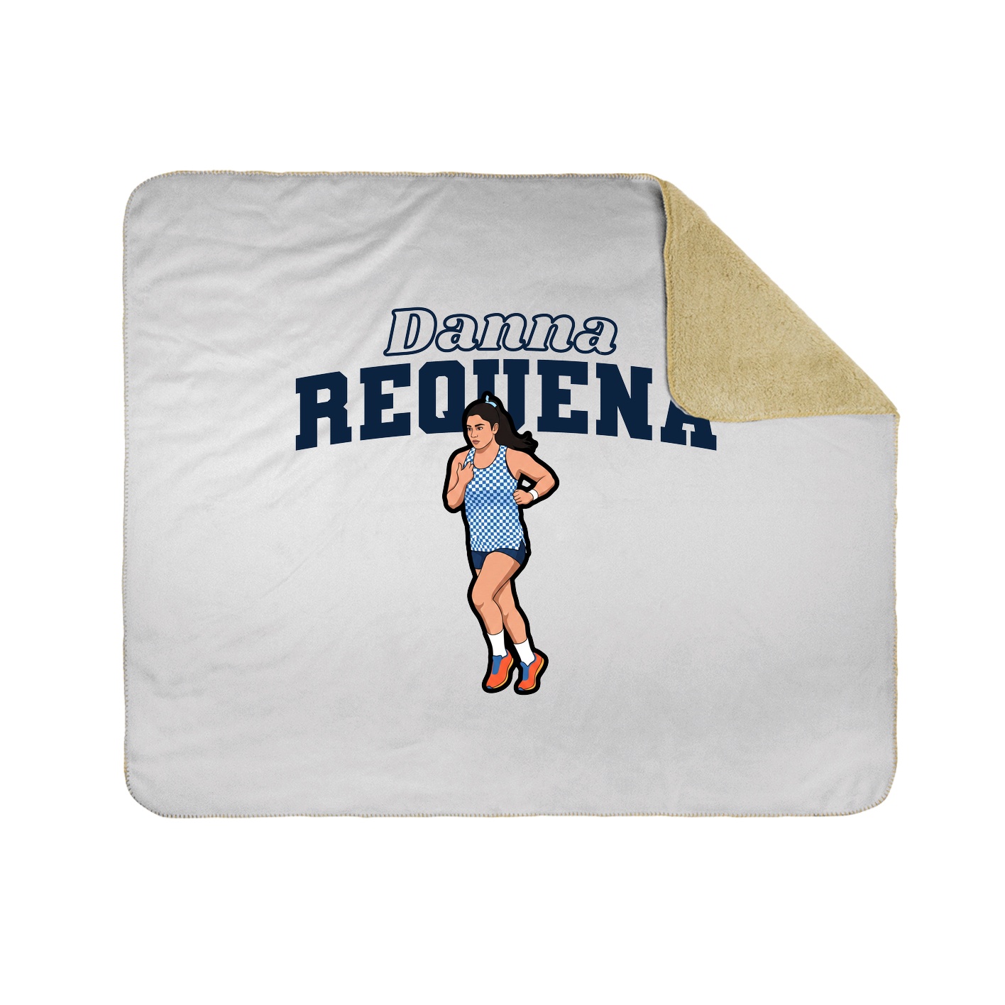 Throw Blanket — Name Arch in White