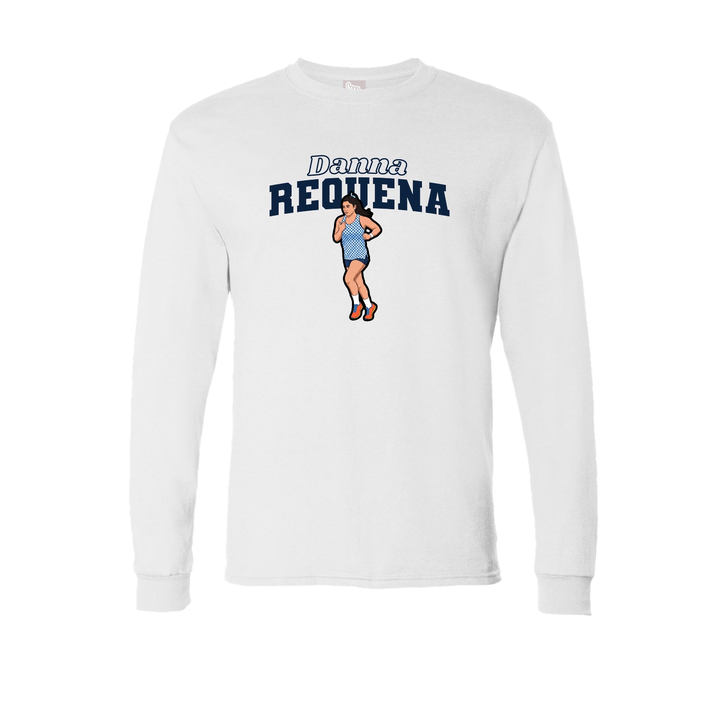 Long Sleeve Tee — Name Arch in White