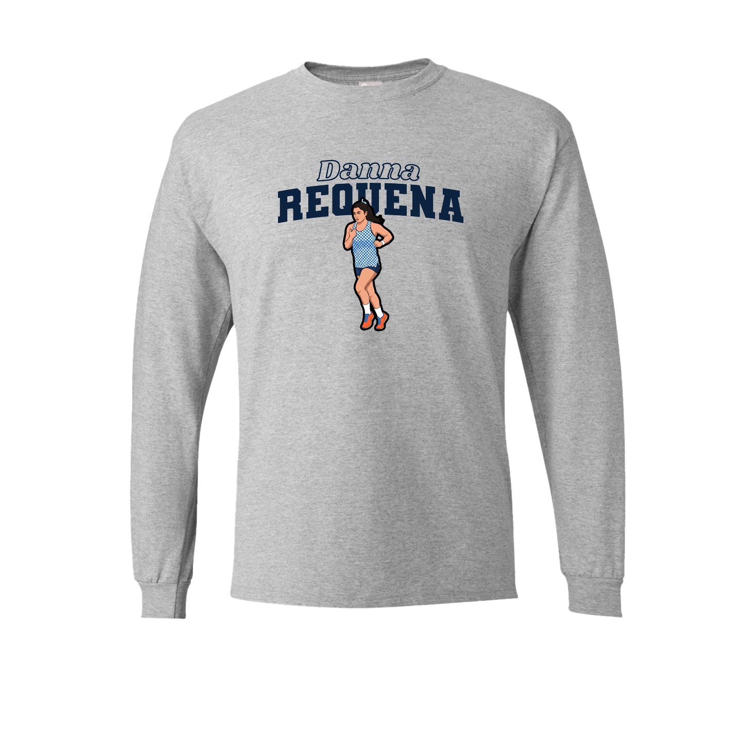 Long Sleeve Tee — Name Arch in Grey
