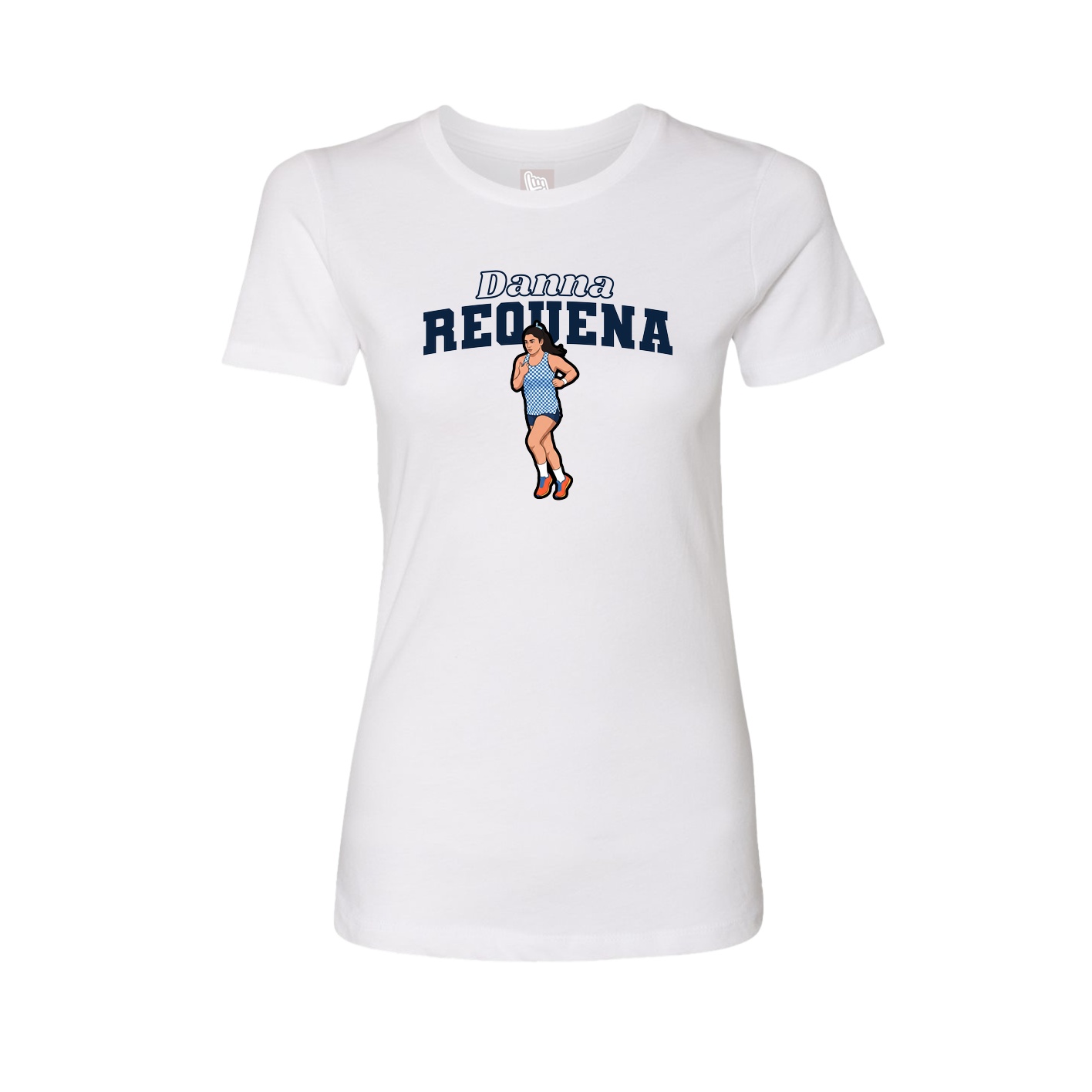 Womens Tee — Name Arch in White