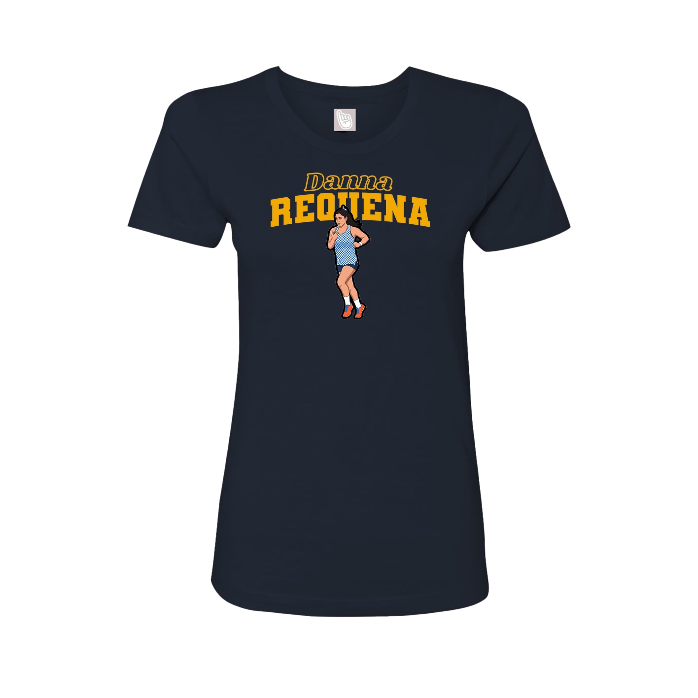 Womens Tee — Name Arch in Navy