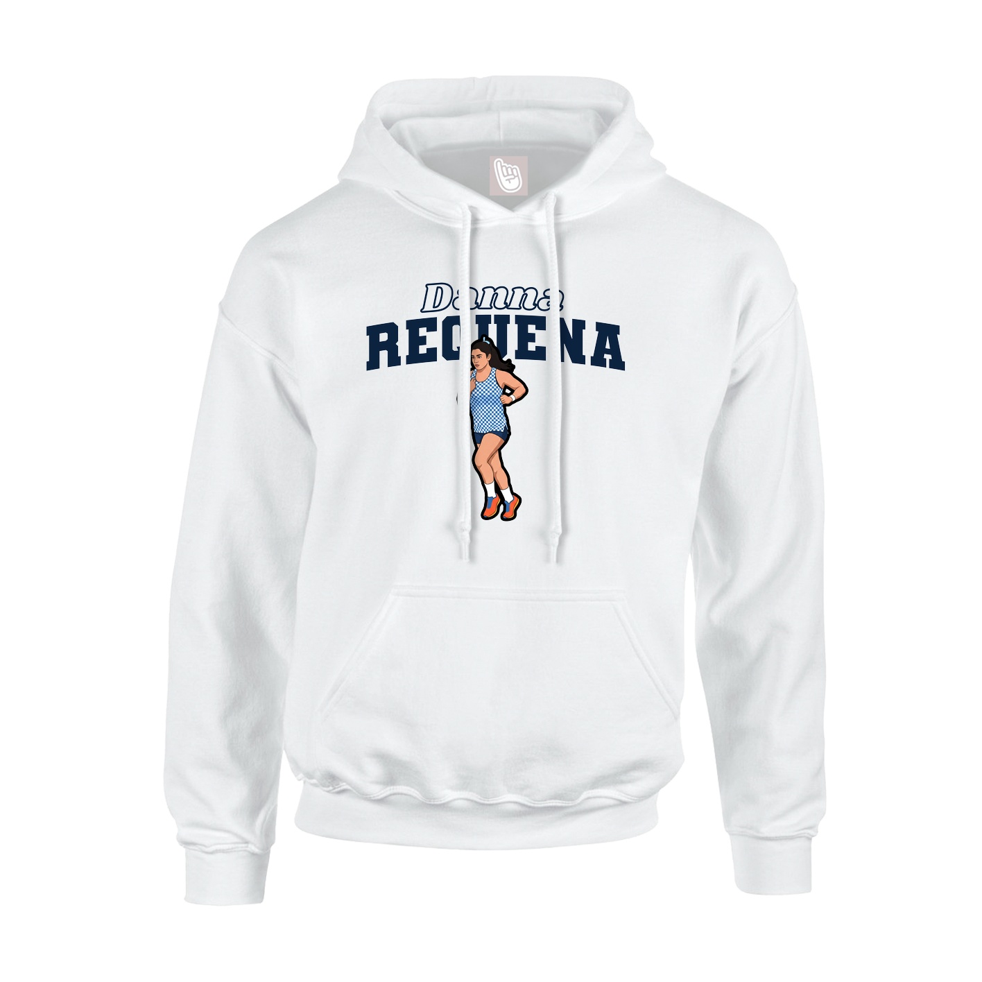 Hoodie — Name Arch in White