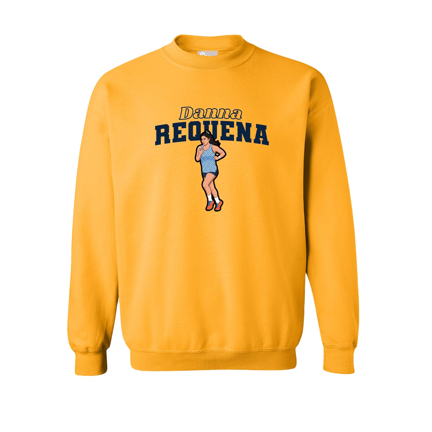 Fleece Crew — Name Arch in Gold