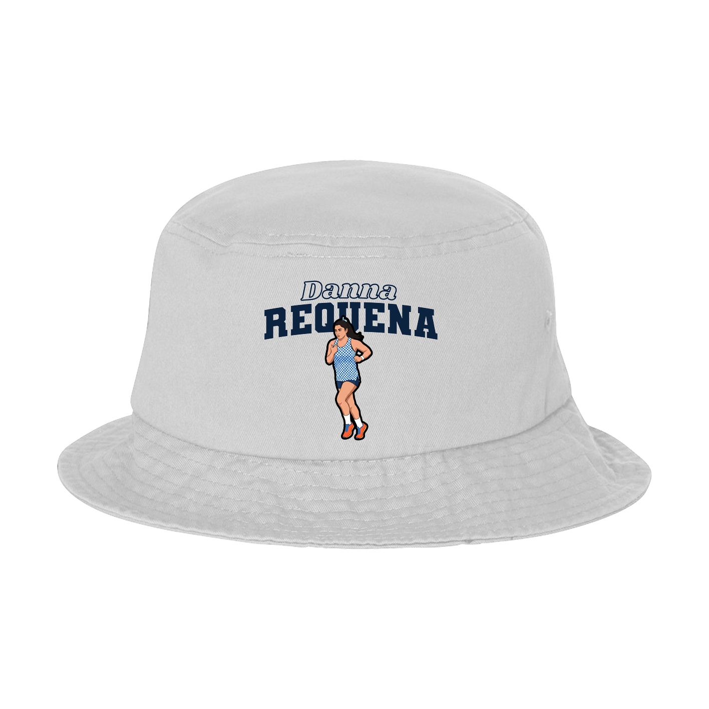 Bucket Cap — Name Arch in White