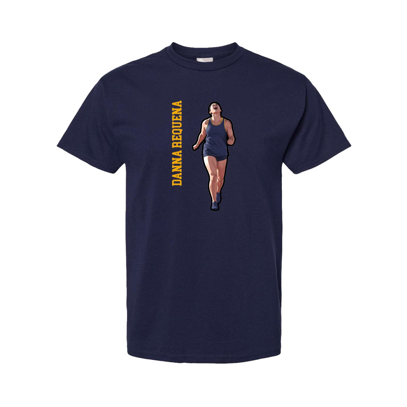 Tee — Name Vertical in Navy