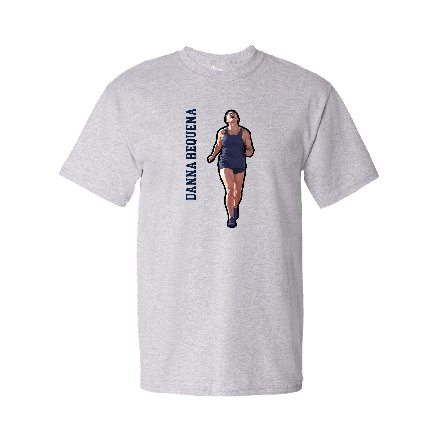 Youth Tee — Name Vertical in Grey