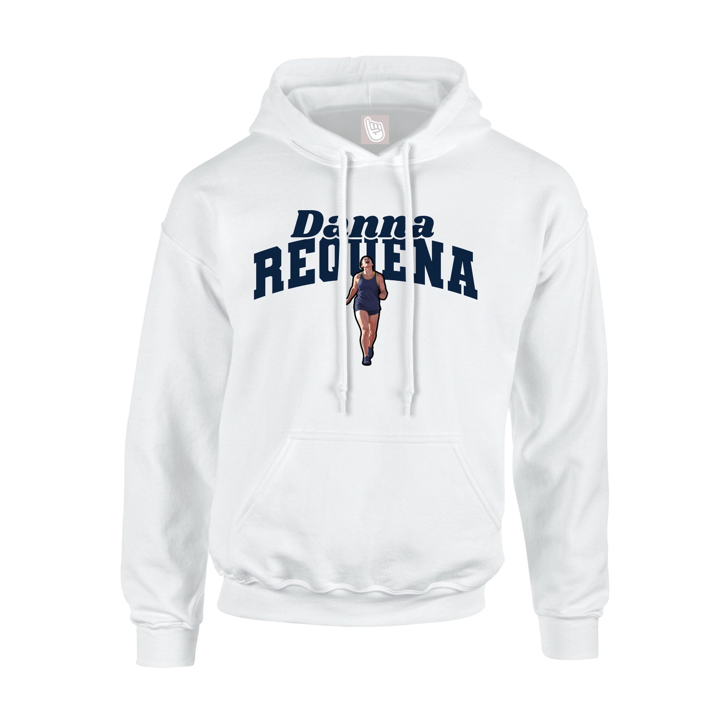 Youth Hoodie — Signature Arch in White