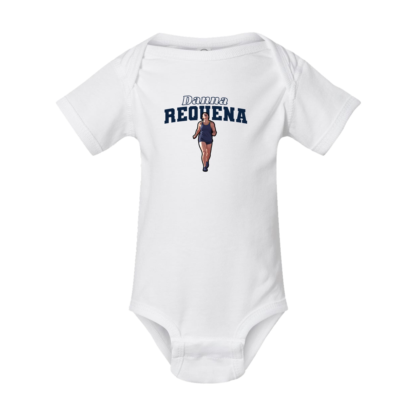 Baby Onesie — Name Arch in White