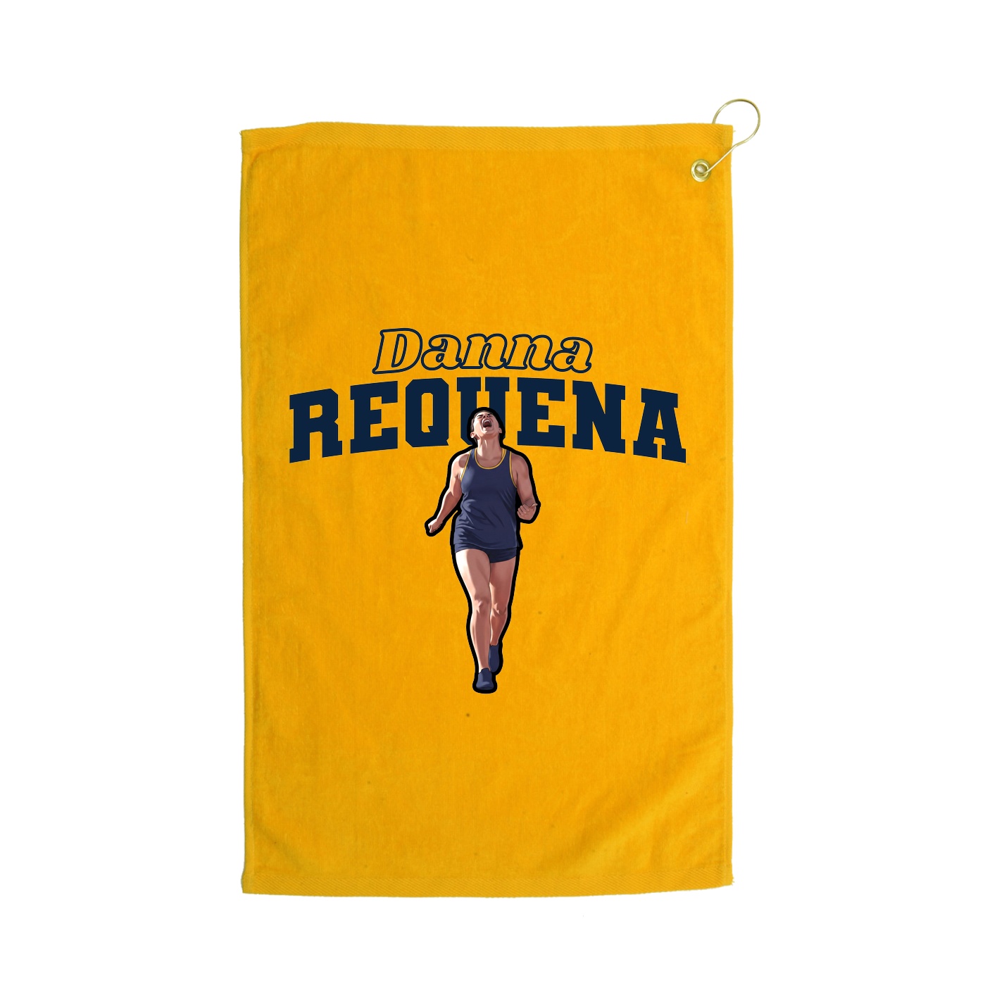 Golf Towel — Name Arch in Gold
