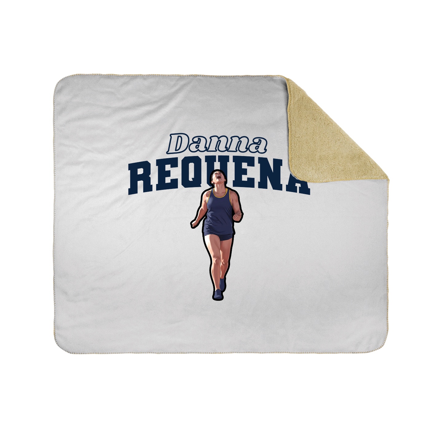 Throw Blanket — Name Arch in White