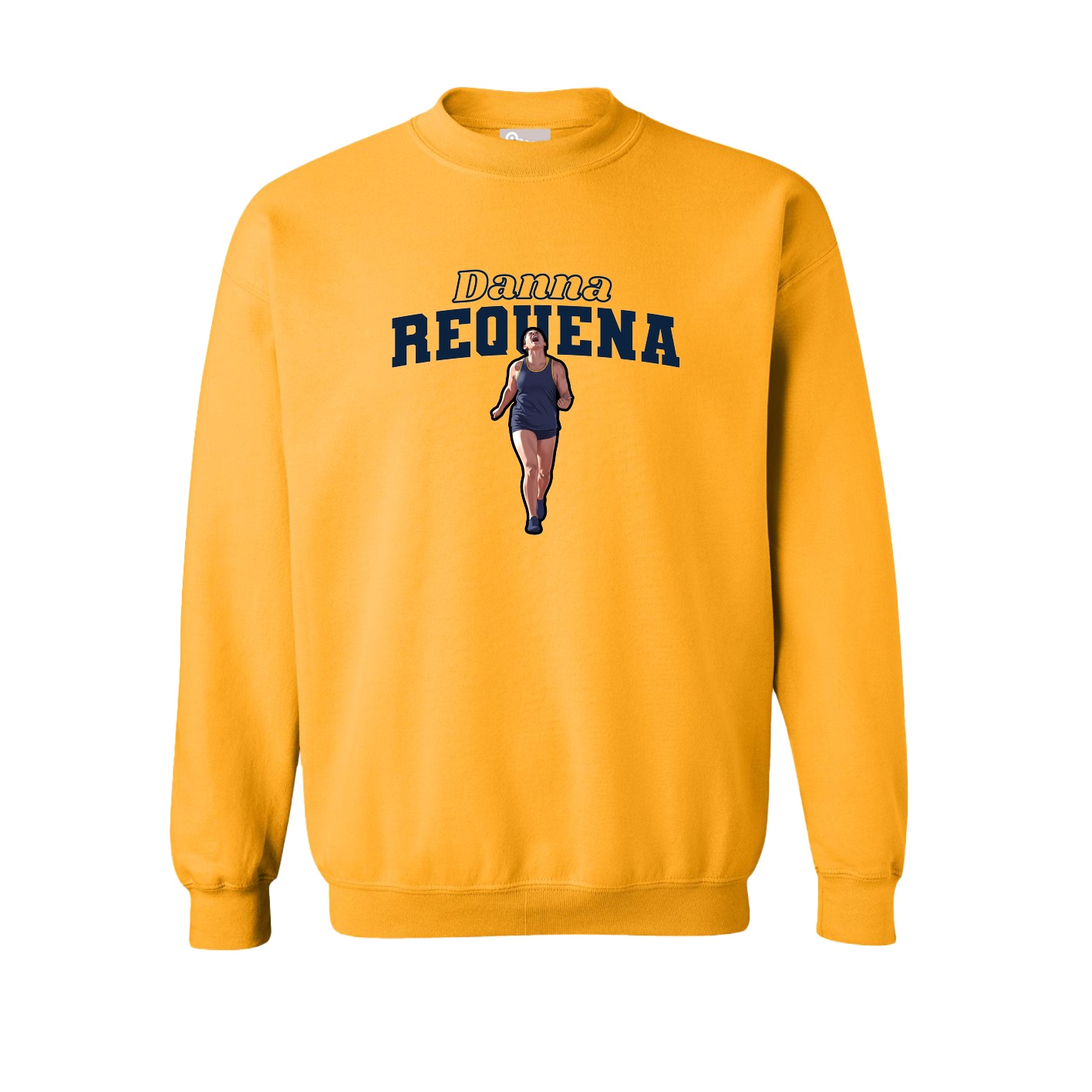 Fleece Crew — Name Arch in Gold