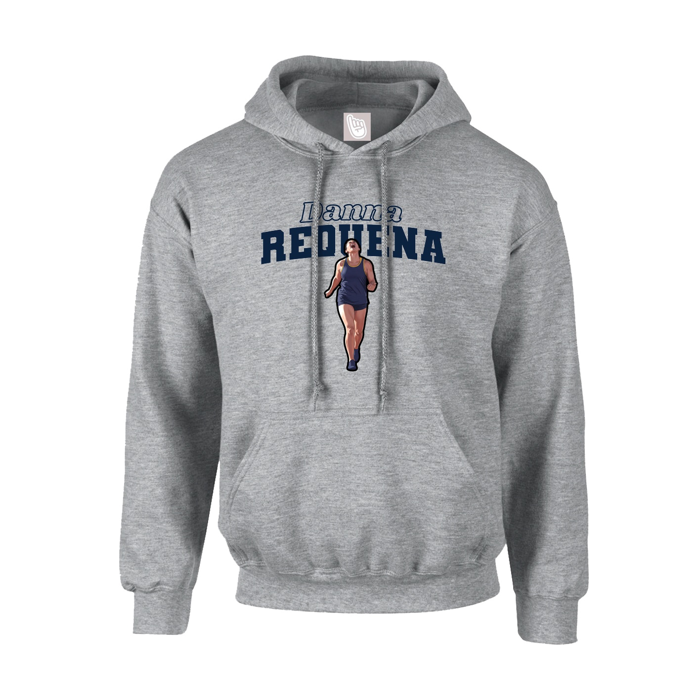 Youth Hoodie — Name Arch in Grey