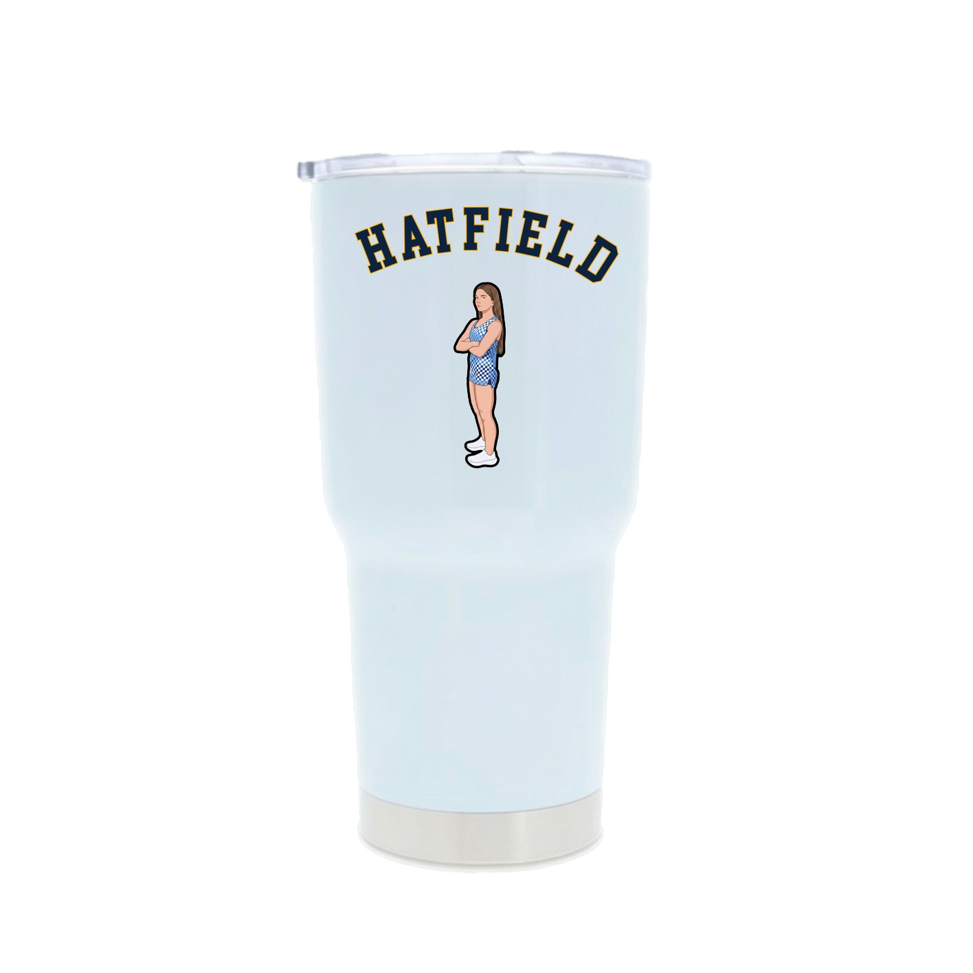30oz Stainless Steel Tumbler — Shirsey Arch in White