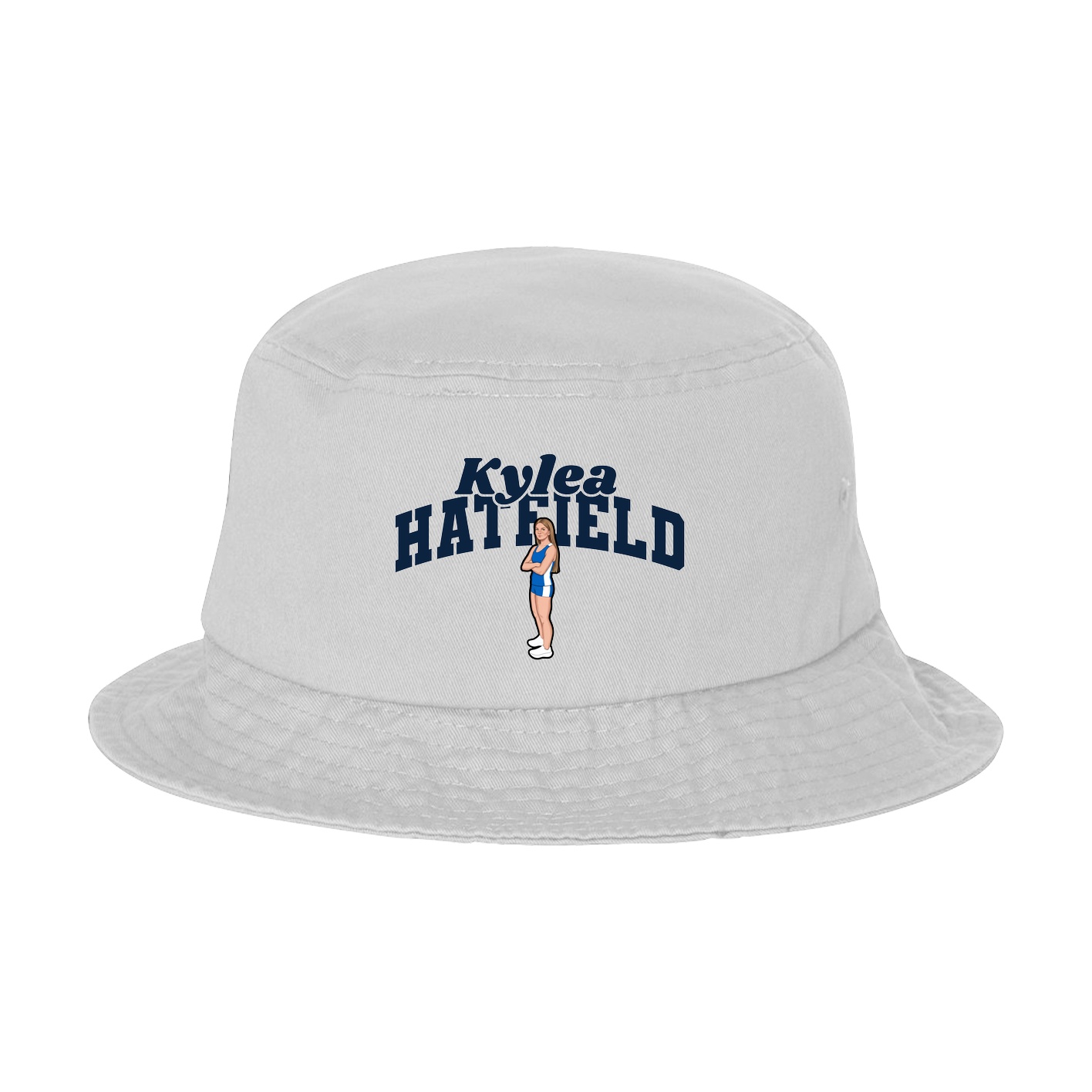 Bucket Cap — Signature Arch in White