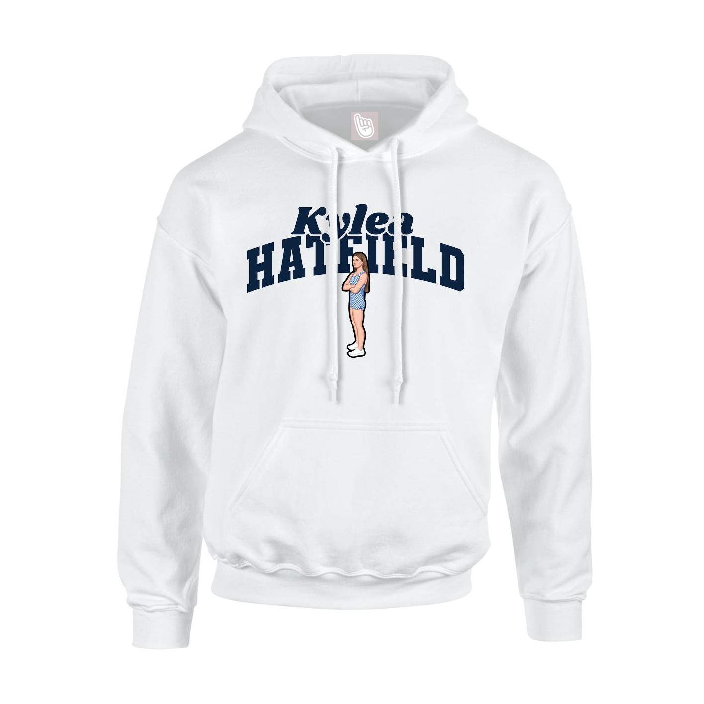 Hoodie — Signature Arch in White