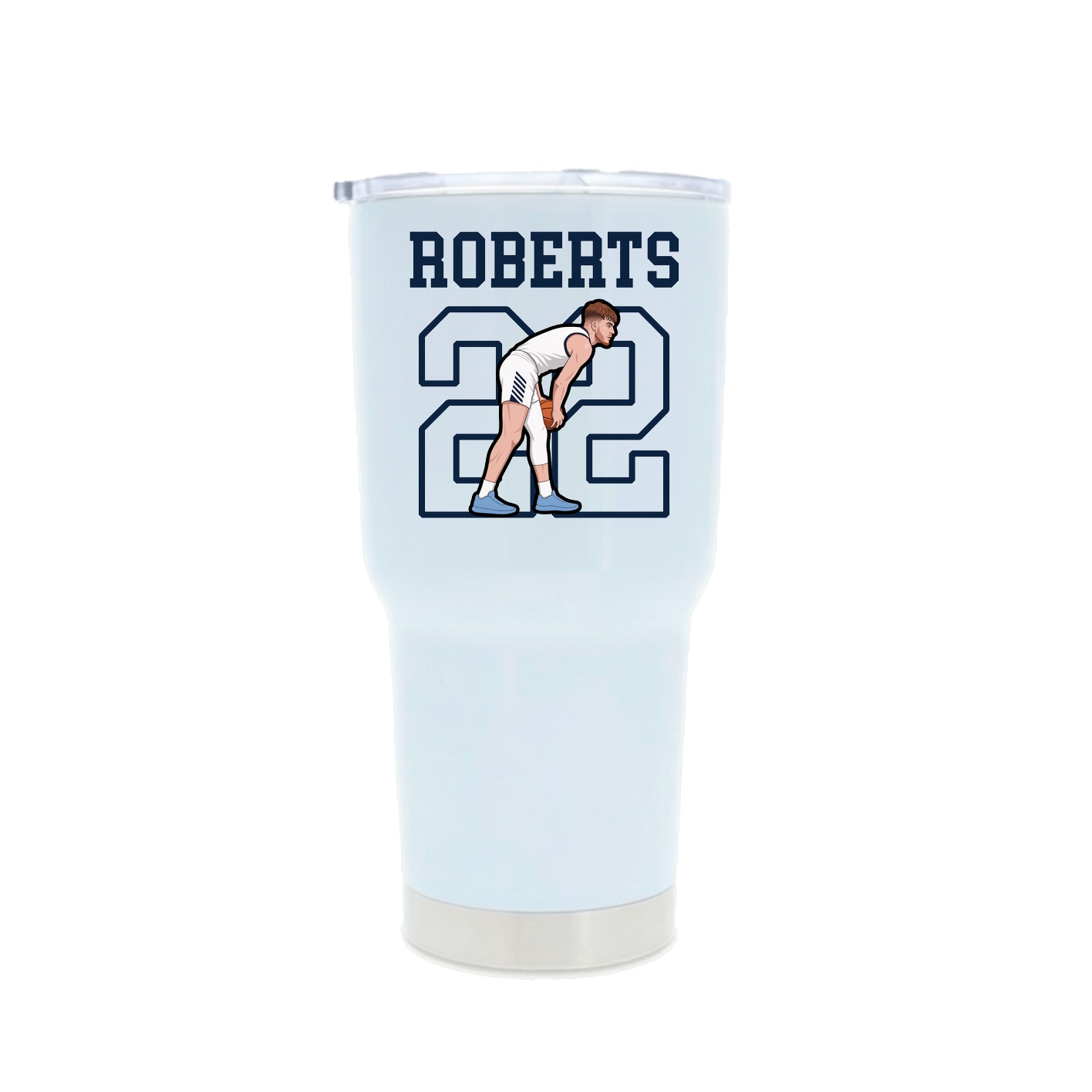 30oz Stainless Steel Tumbler — Shirsey in White