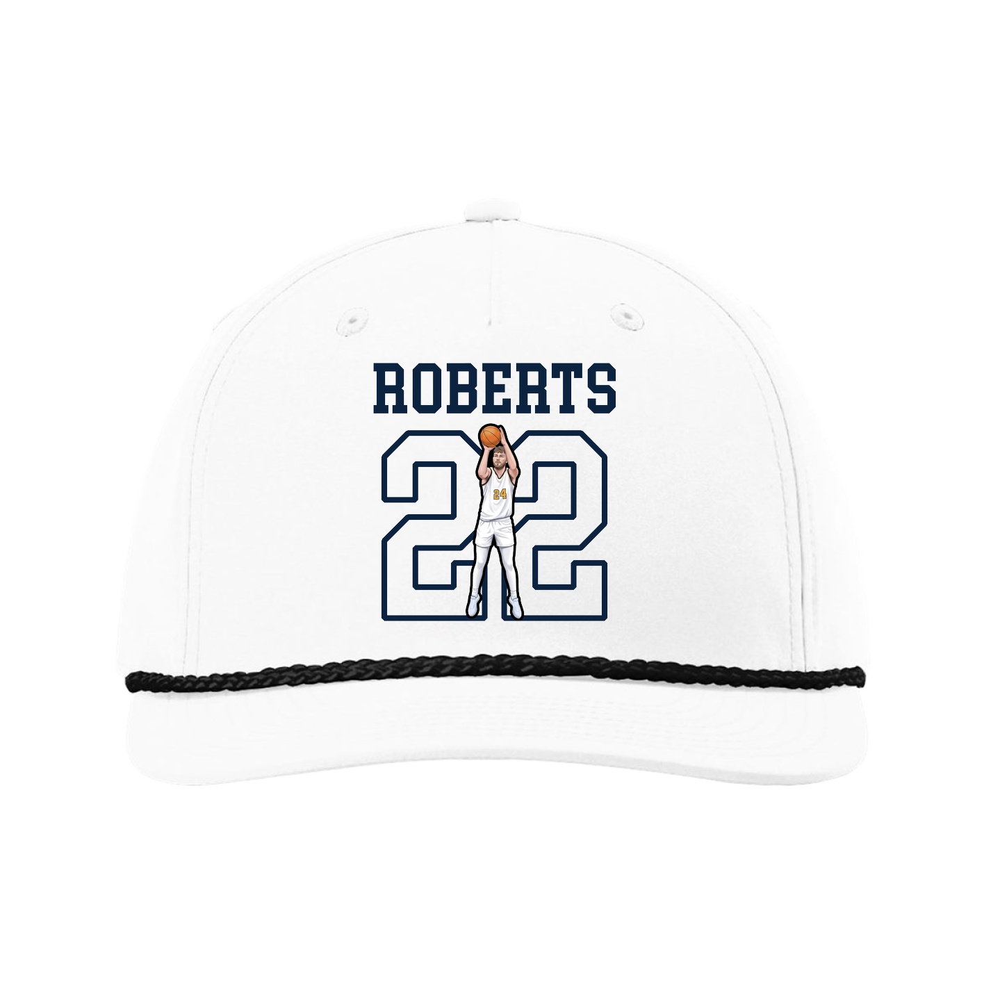 Five-Panel Classic Rope Cap — Shirsey in White
