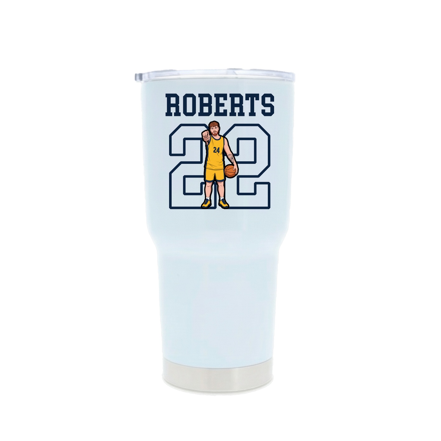 30oz Stainless Steel Tumbler — Shirsey in White