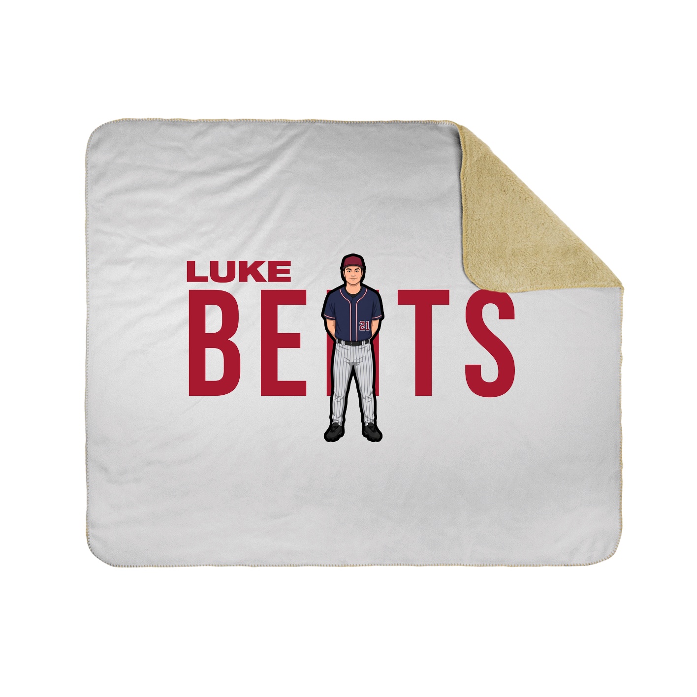 Throw Blanket — Player Name in White