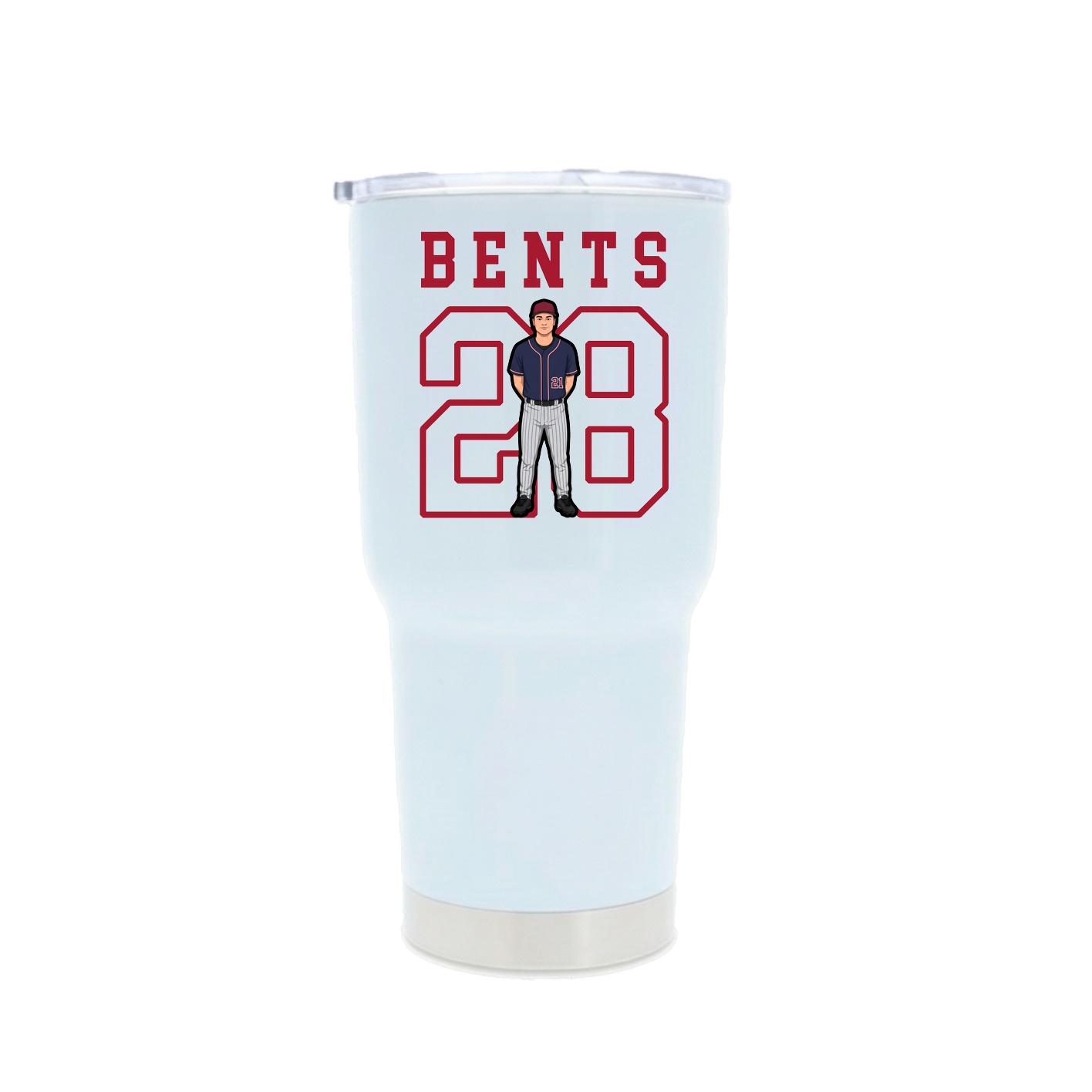 30oz Stainless Steel Tumbler — Shirsey in White