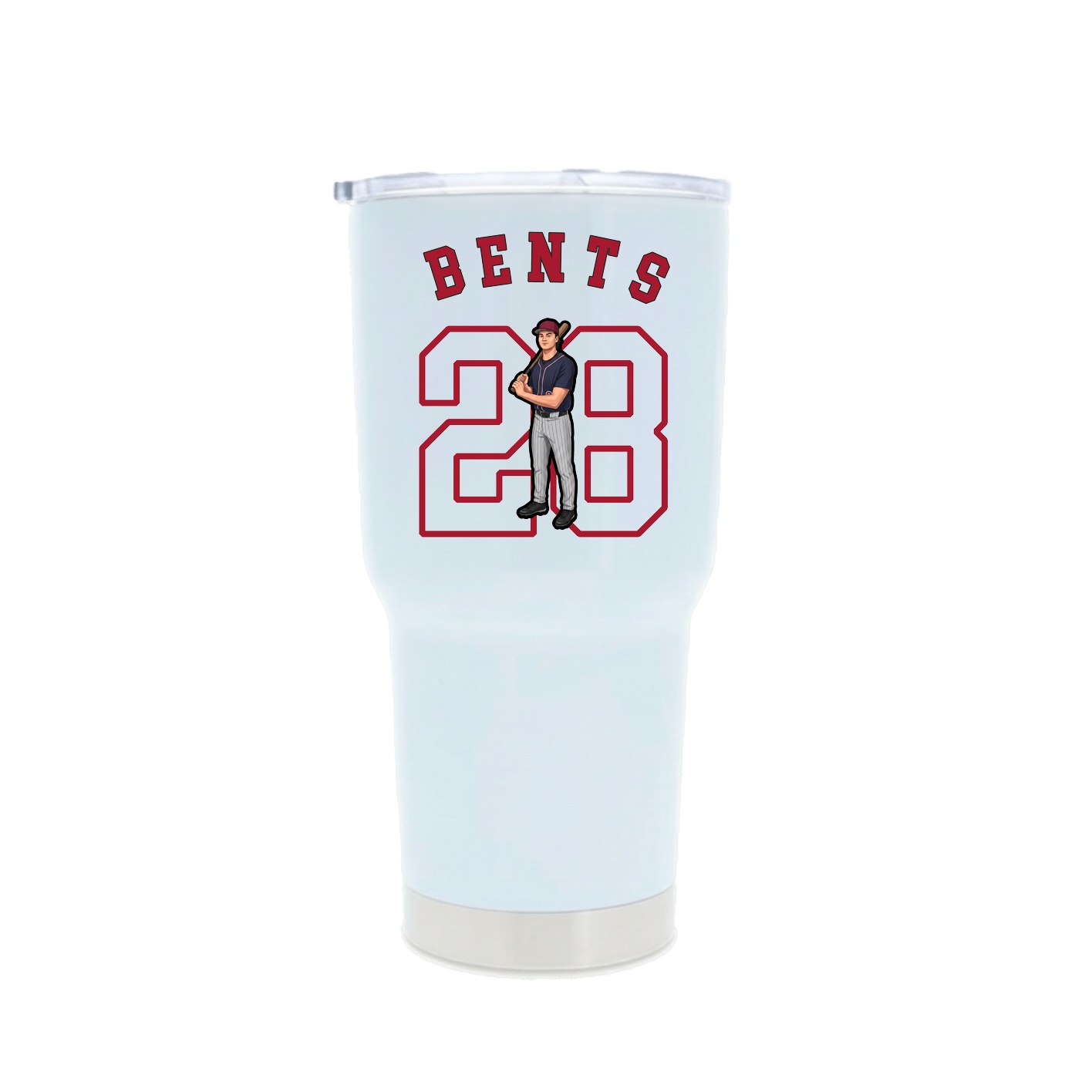 30oz Stainless Steel Tumbler — Shirsey Arch in White