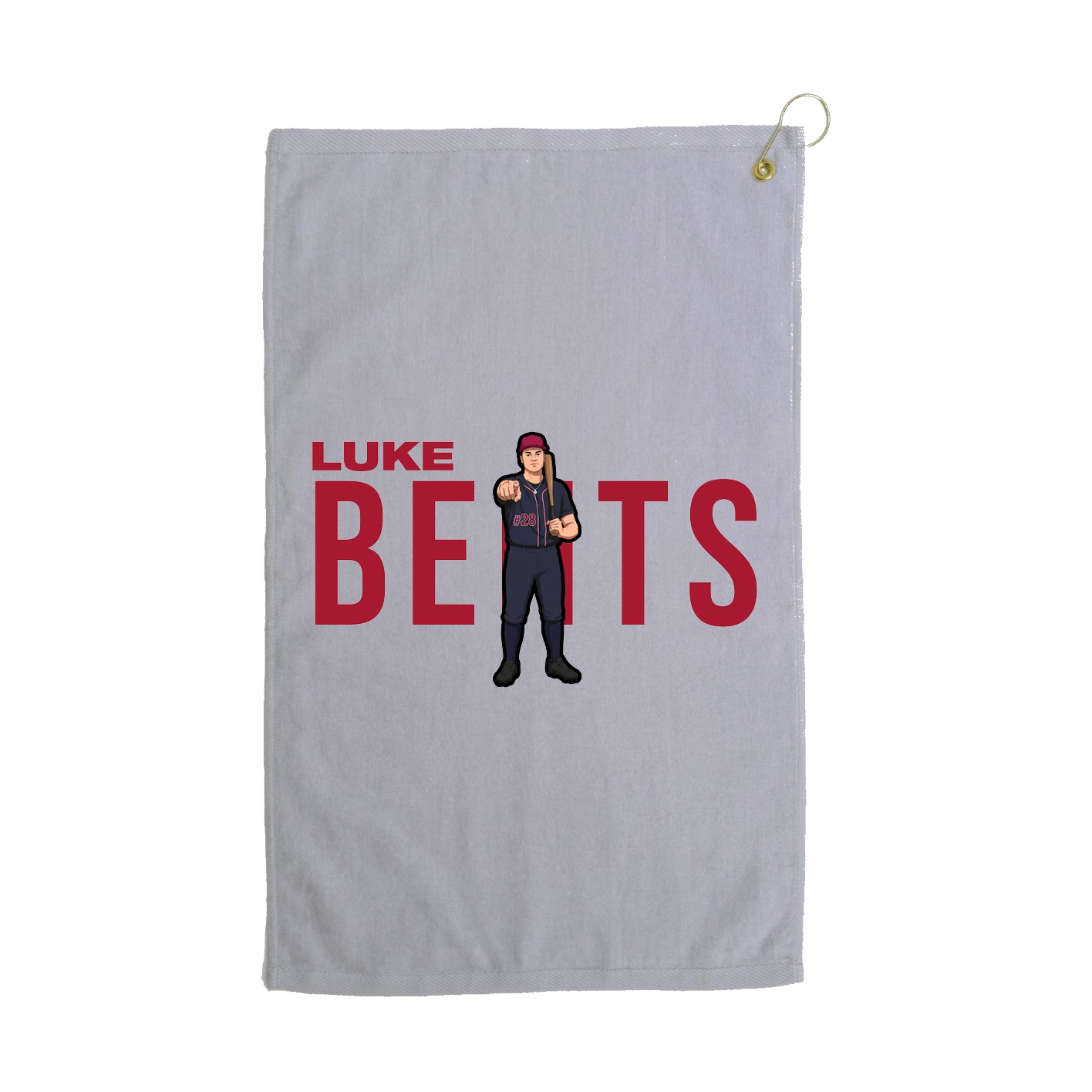 Golf Towel — Player Name in Grey