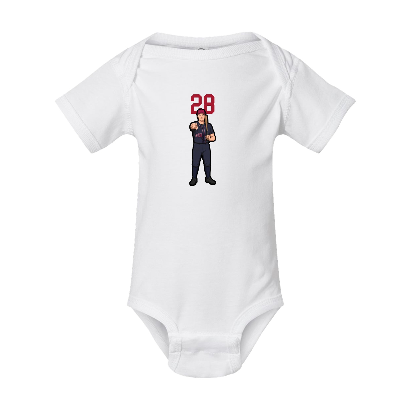 Baby Onesie — Number Top in White