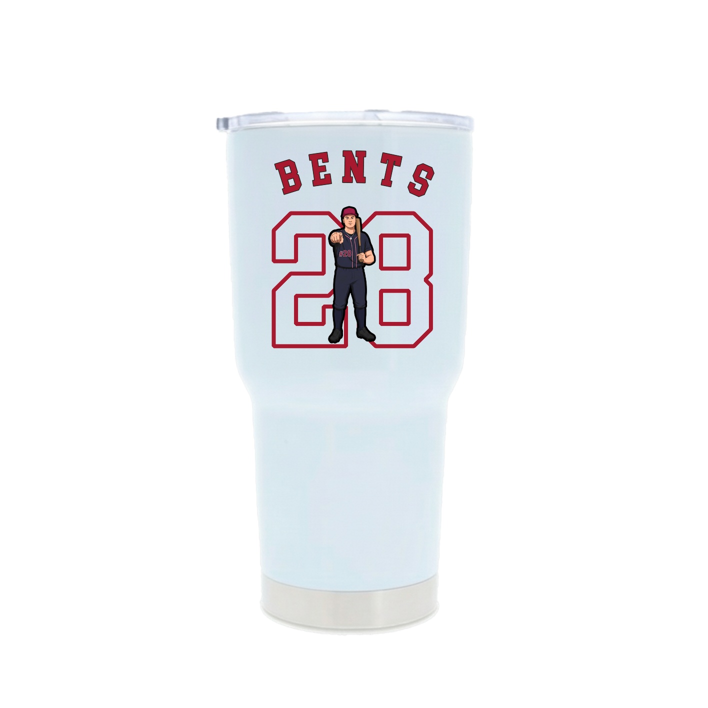 30oz Stainless Steel Tumbler — Shirsey Arch in White