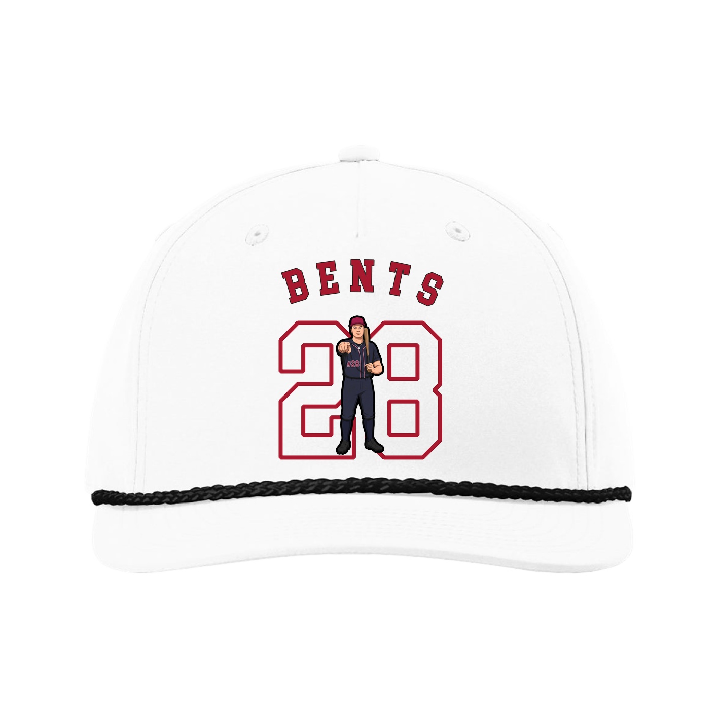 Five-Panel Classic Rope Cap — Shirsey Arch in White
