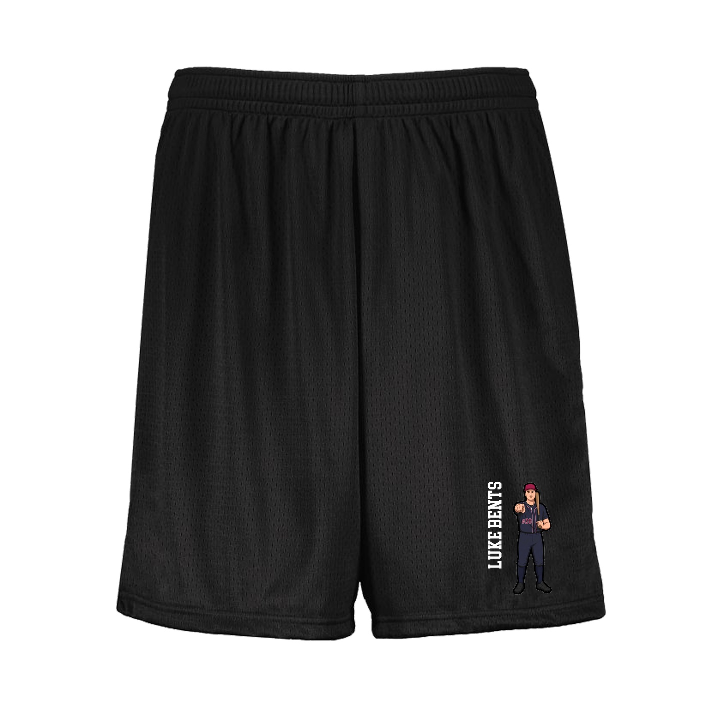 Shorts — Name Vertical in Black