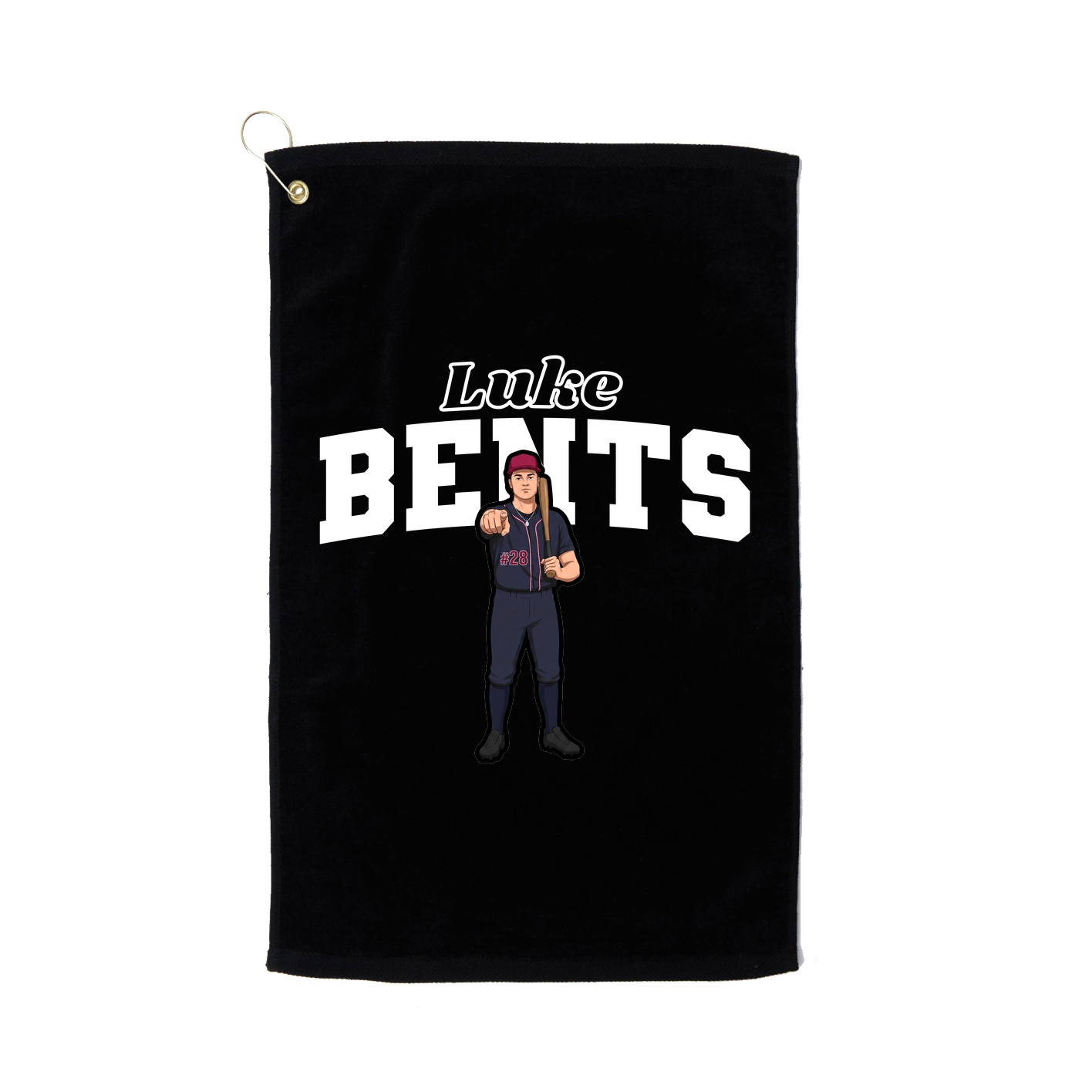 Golf Towel — Name Arch in Black