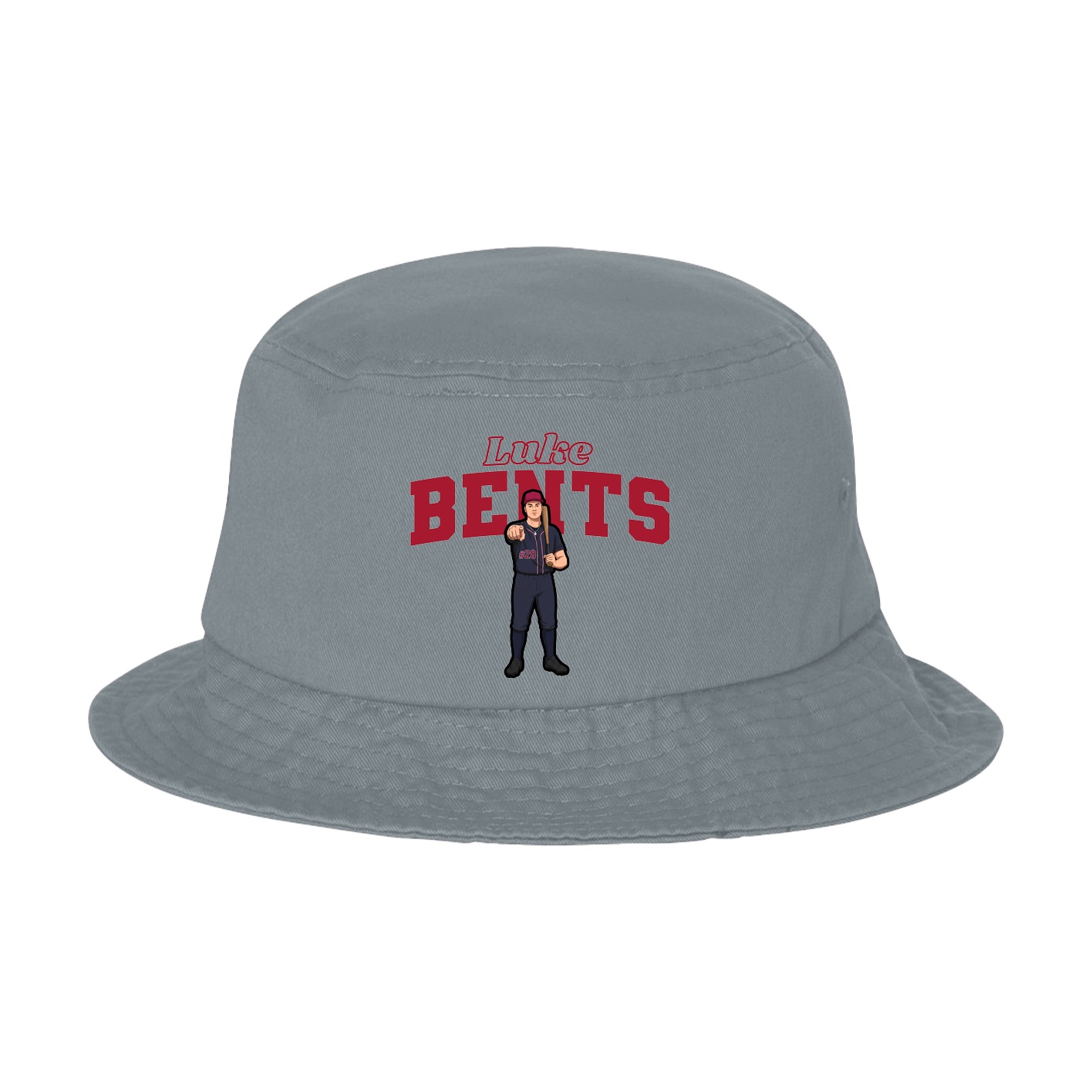 Bucket Cap — Name Arch in Grey