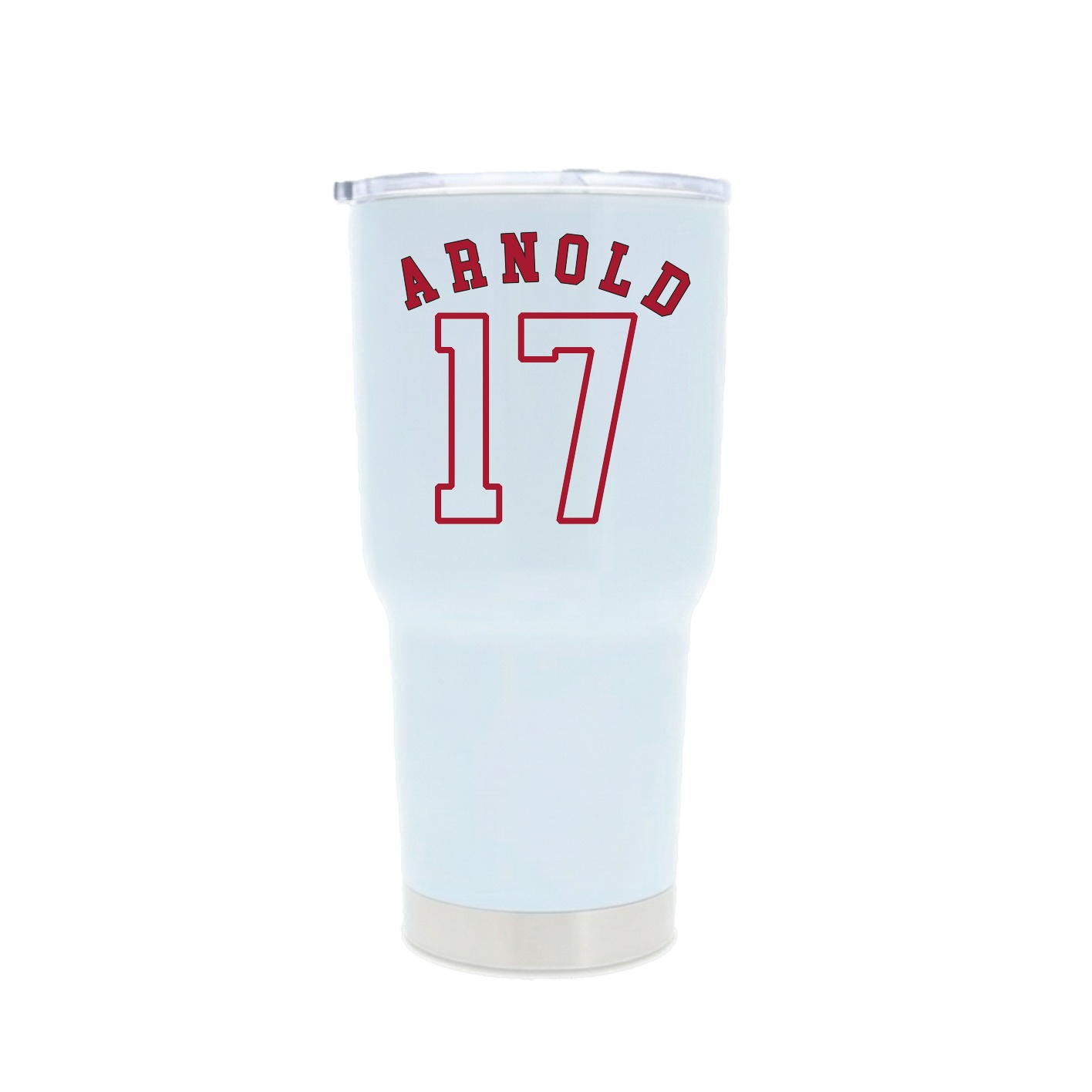30oz Stainless Steel Tumbler — Shirsey Arch in White