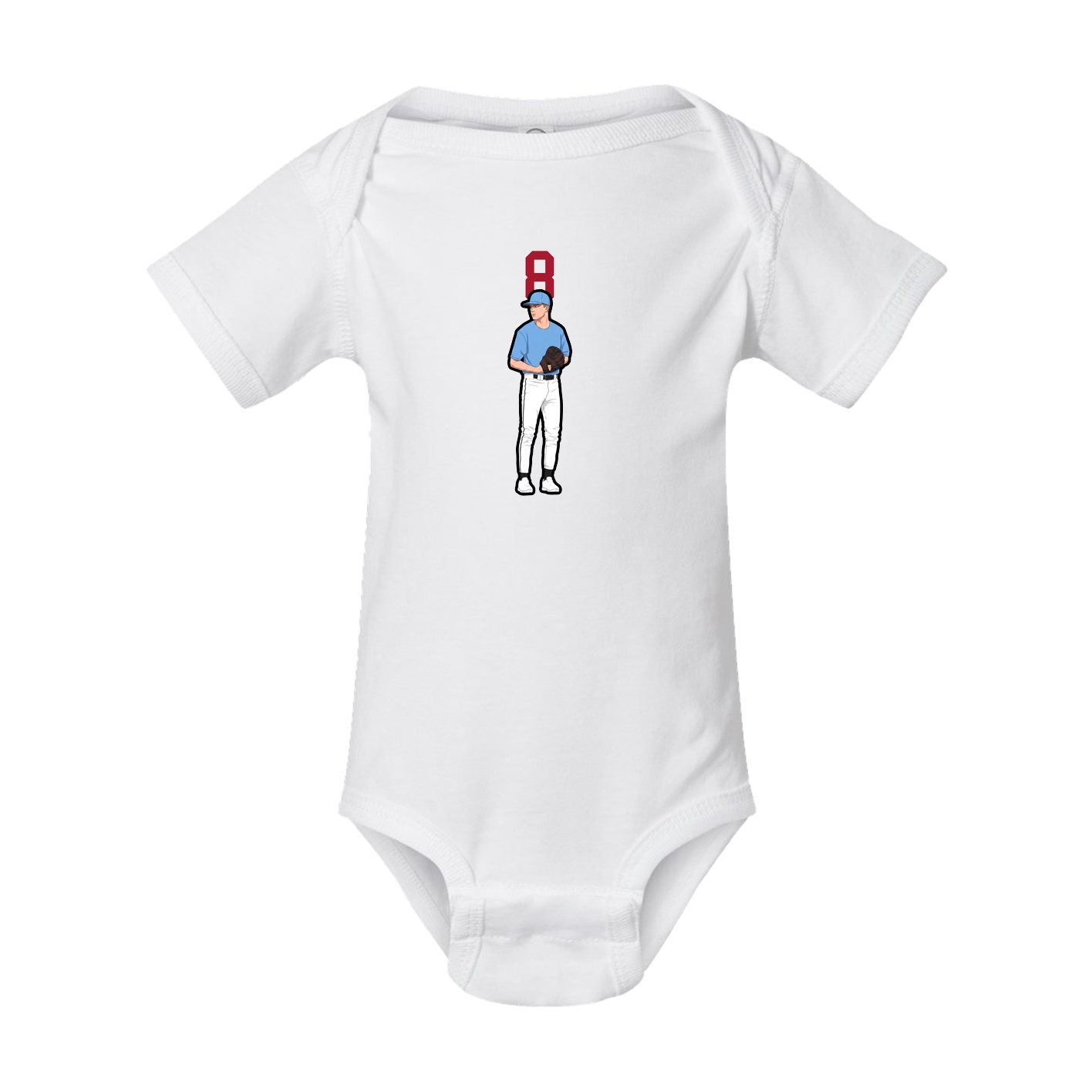 Baby Onesie — Number Top in White