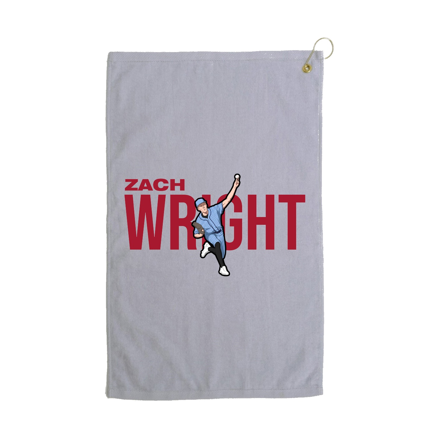 Golf Towel — Player Name in Grey