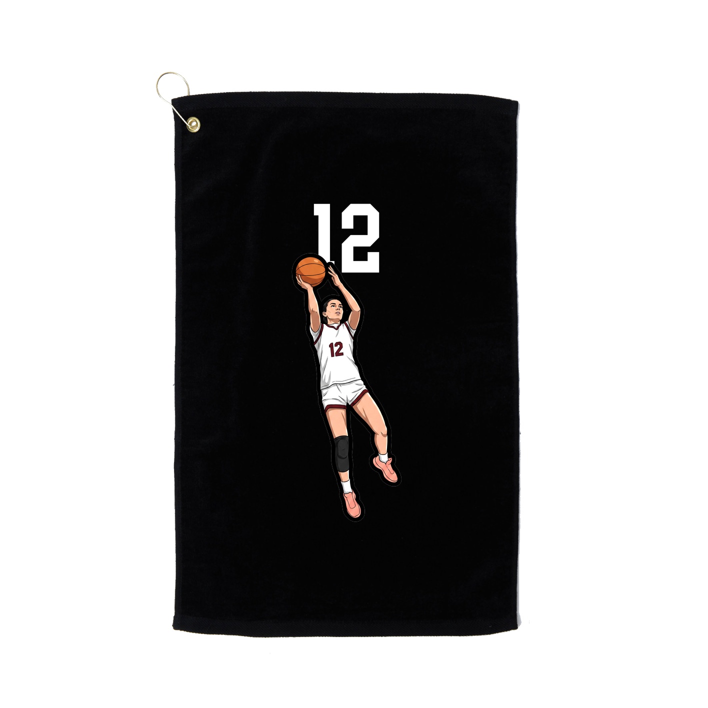 Golf Towel — Number Top in Black