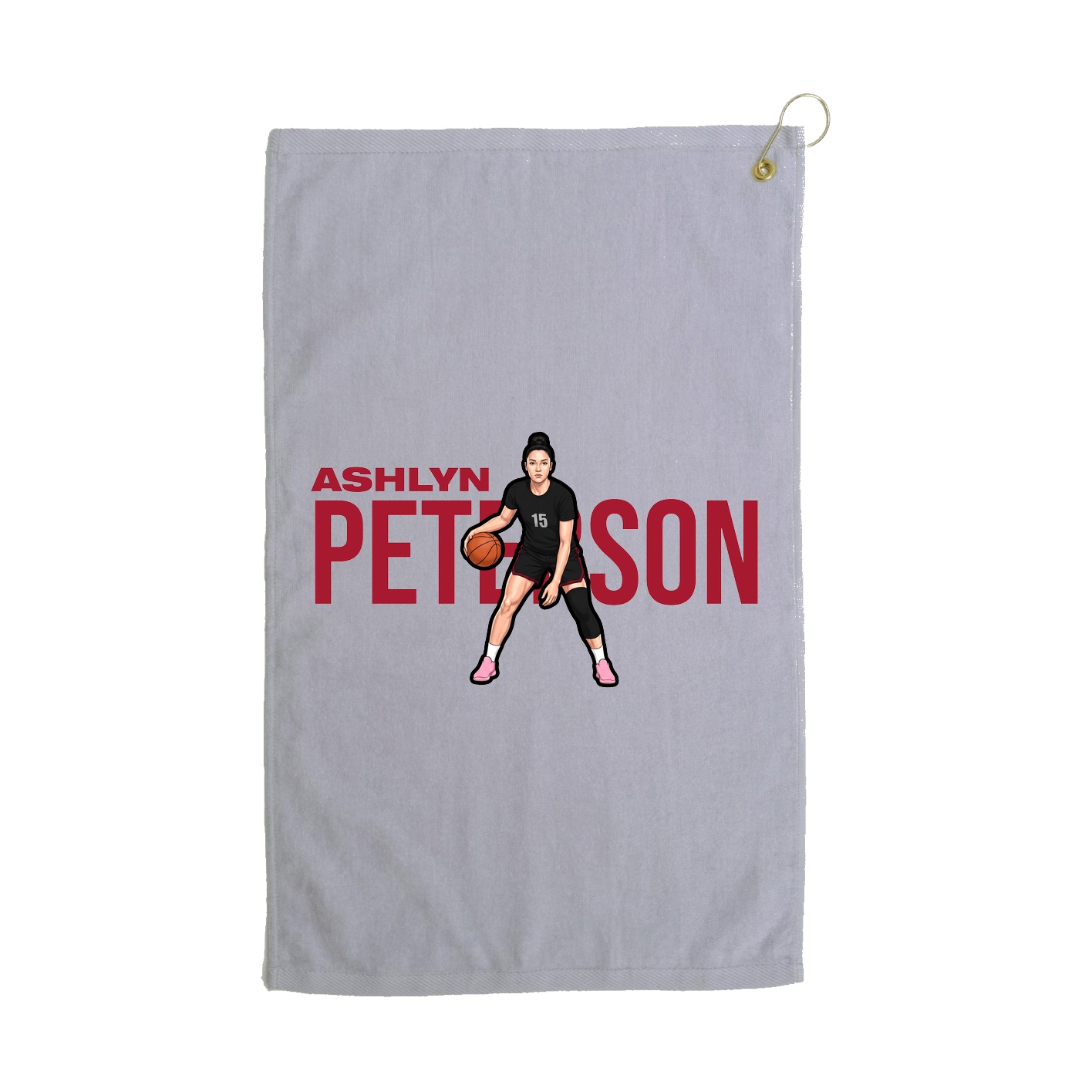 Golf Towel — Player Name in Grey