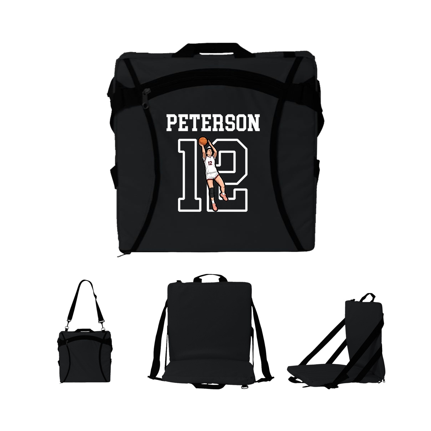 Folding Stadium Seat — Shirsey in Black