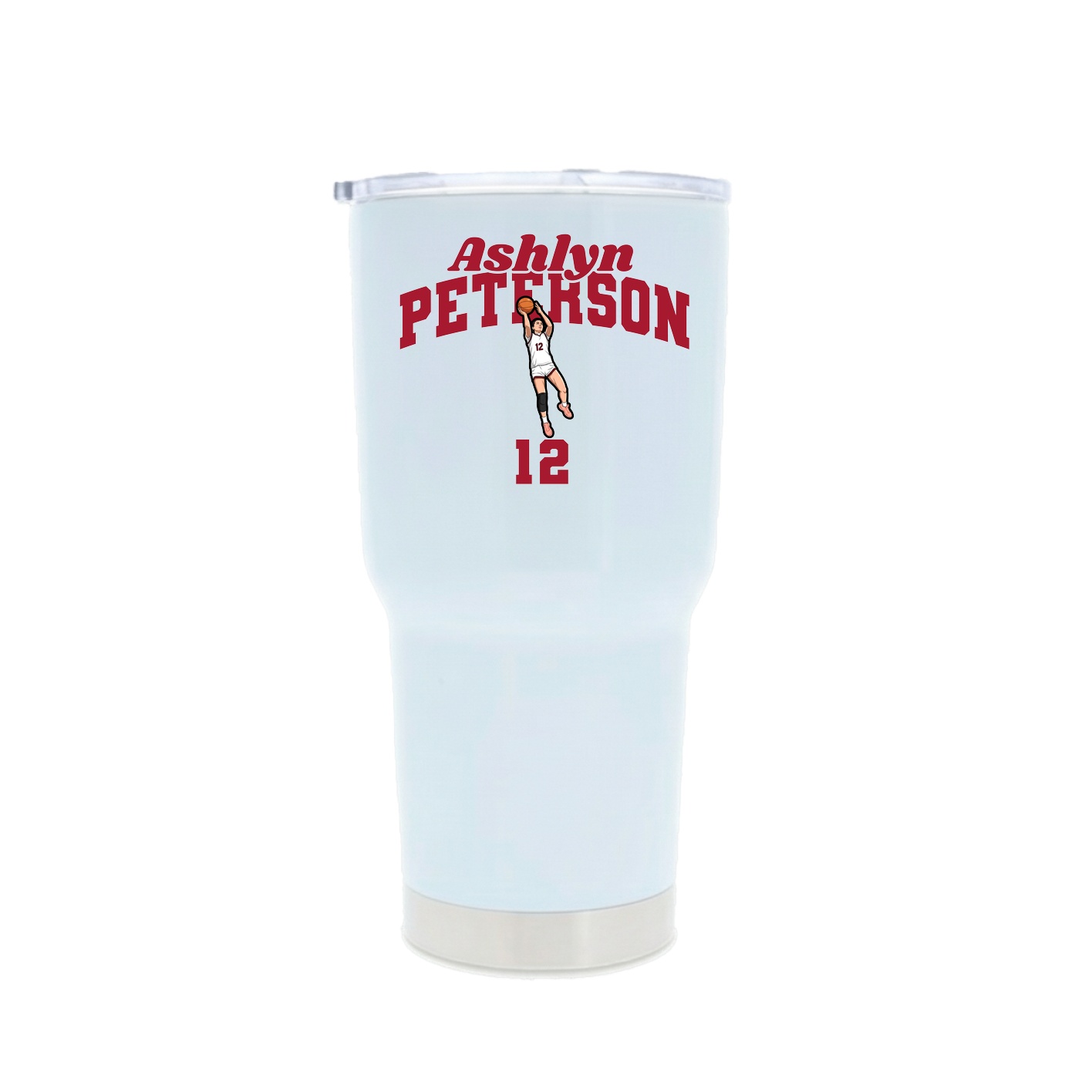 30oz Stainless Steel Tumbler — Signature Arch in White