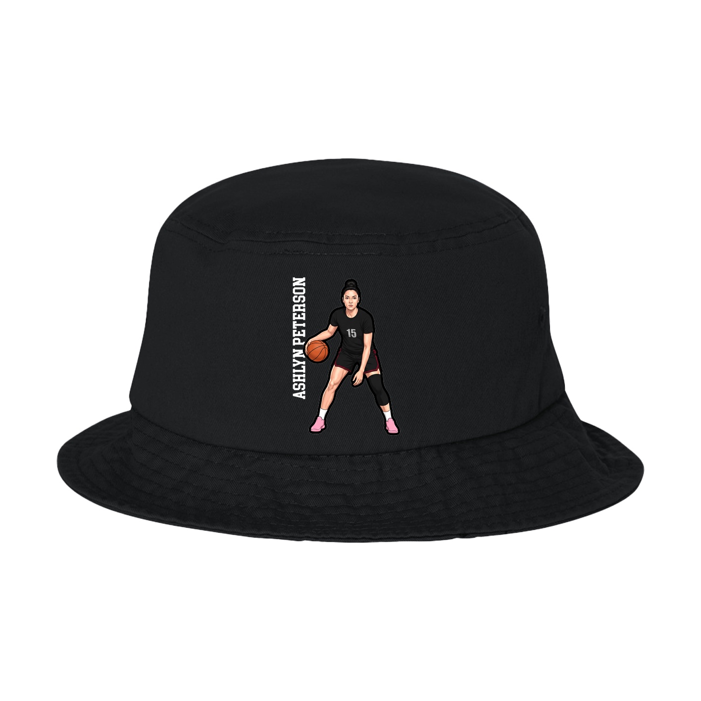 Bucket Cap — Name Vertical in Black