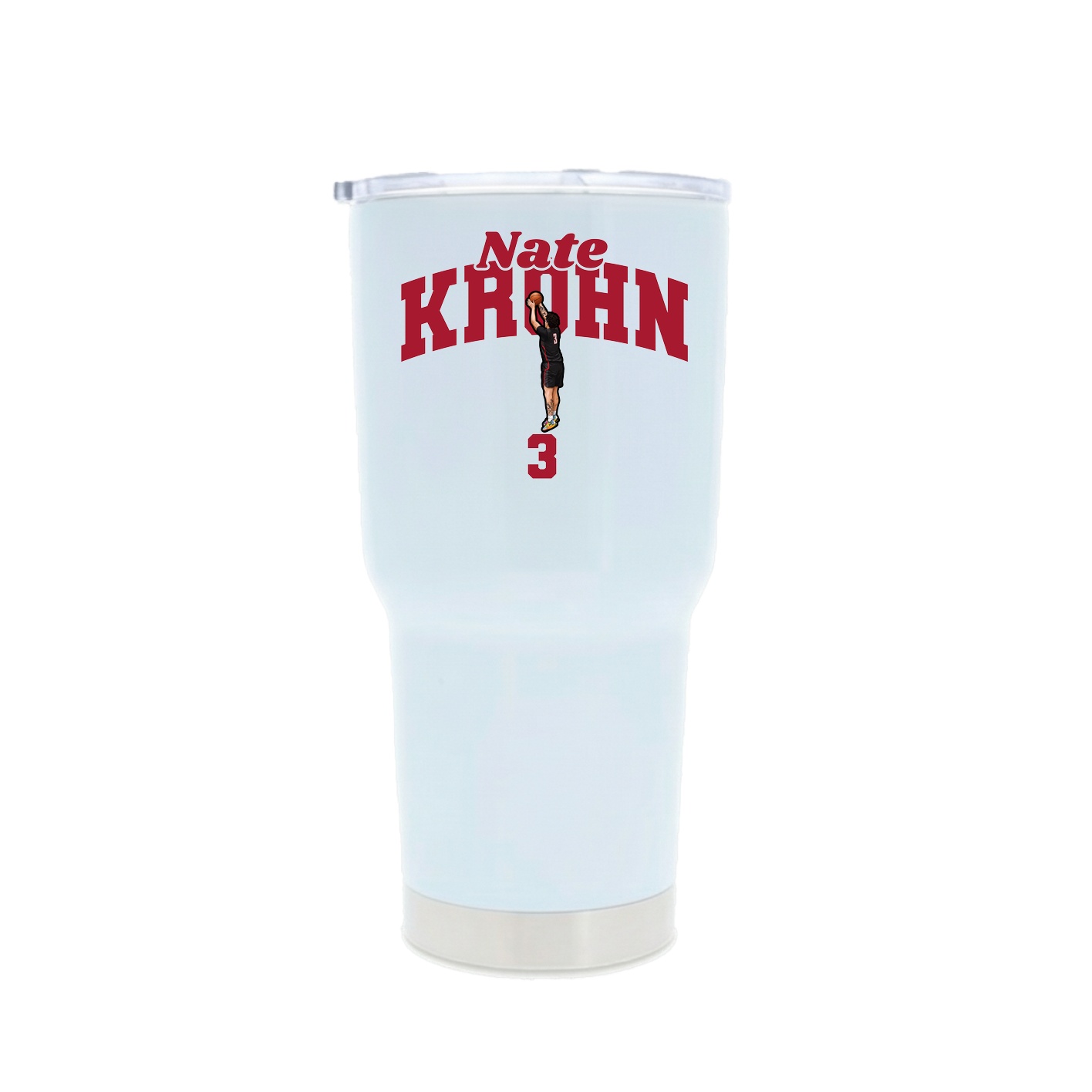 30oz Stainless Steel Tumbler — Signature Arch in White