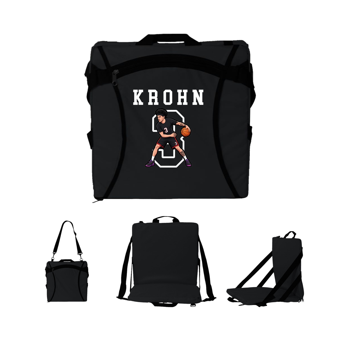 Folding Stadium Seat — Shirsey in Black