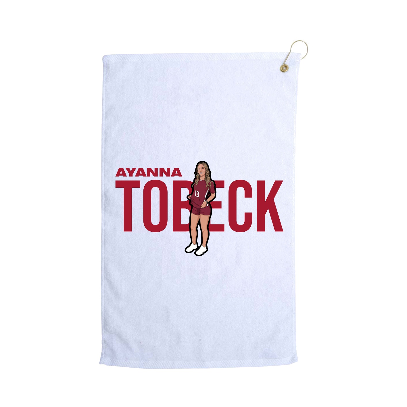 Golf Towel — Player Name in White