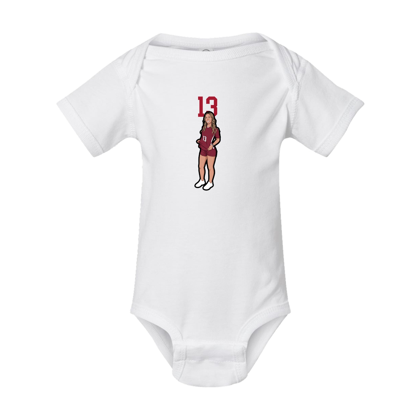 Baby Onesie — Number Top in White